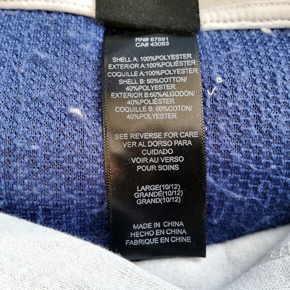 Tampa Bay Lightning Girls Hooded Fleece Hoodie Size L (10/12) Blue NHL Licensed - Picture 6 of 10